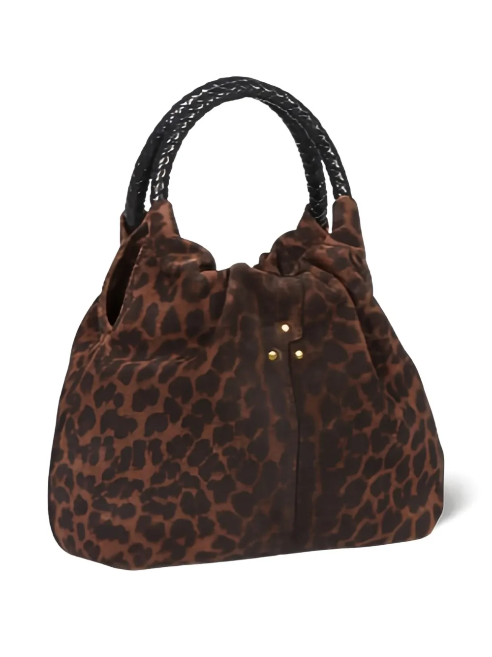 Jérôme Dreyfuss Small Gordi Leopard-print Braided-handle Tote Bag In Animal Print