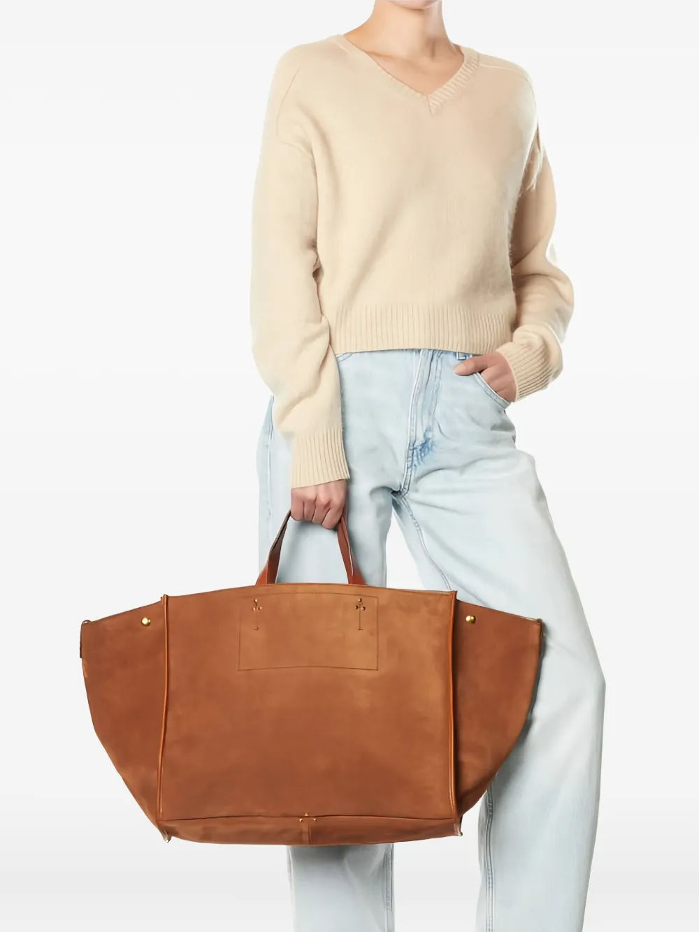 Jérôme Dreyfuss large Léon leather tote bag | Brown | Image 1