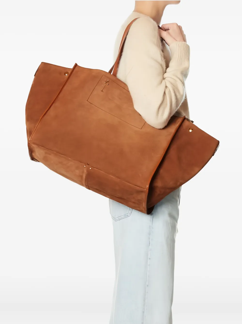 Jérôme Dreyfuss large Léon leather tote bag - Bruin