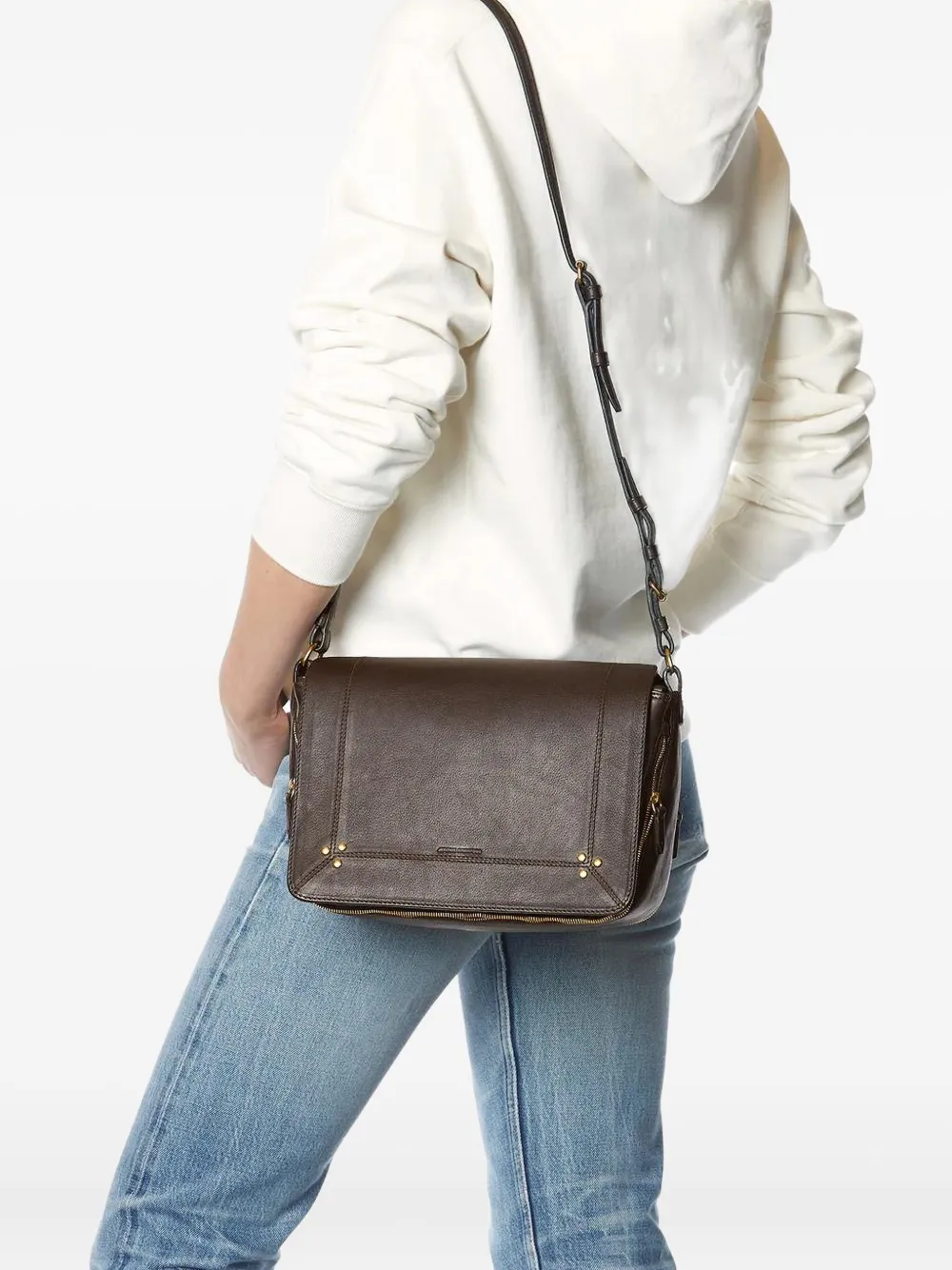 Jérôme Dreyfuss Igor Shoulder Bag Adjustable Volume In Brown
