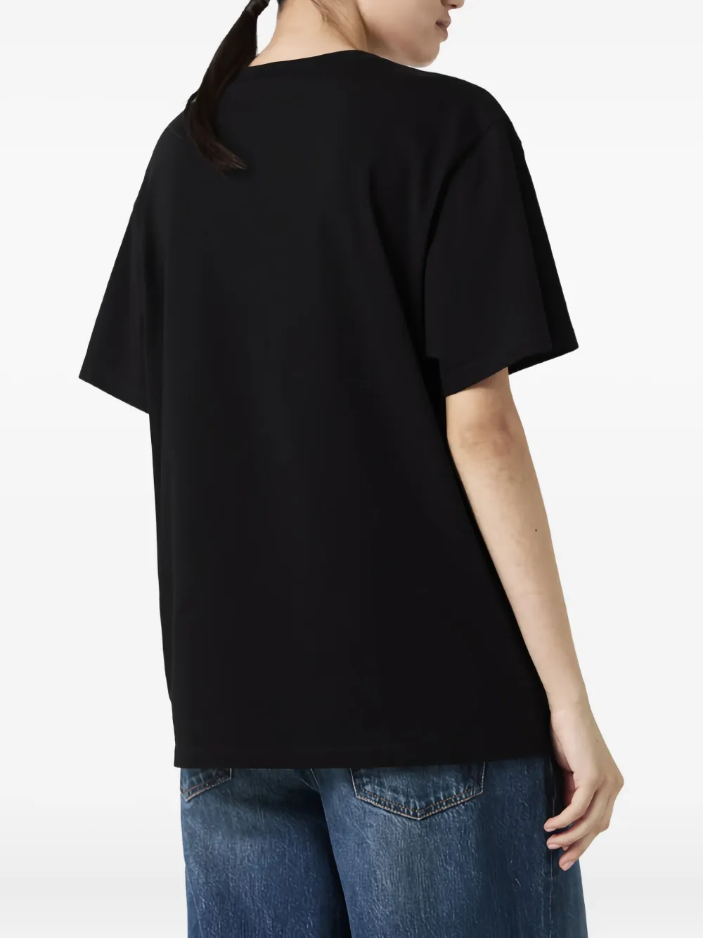 Stella McCartney T-shirt met geborduurd logo Zwart