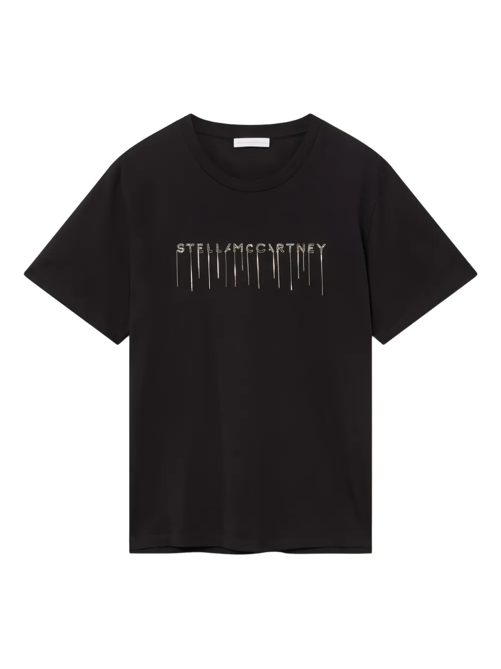 Stella McCartney embroidered -logo T-shirt - Nero