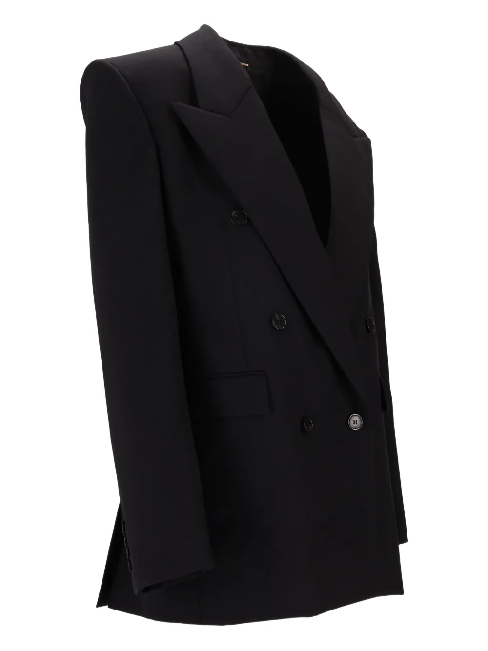 Saint Laurent Double-breasted Blazer In Black