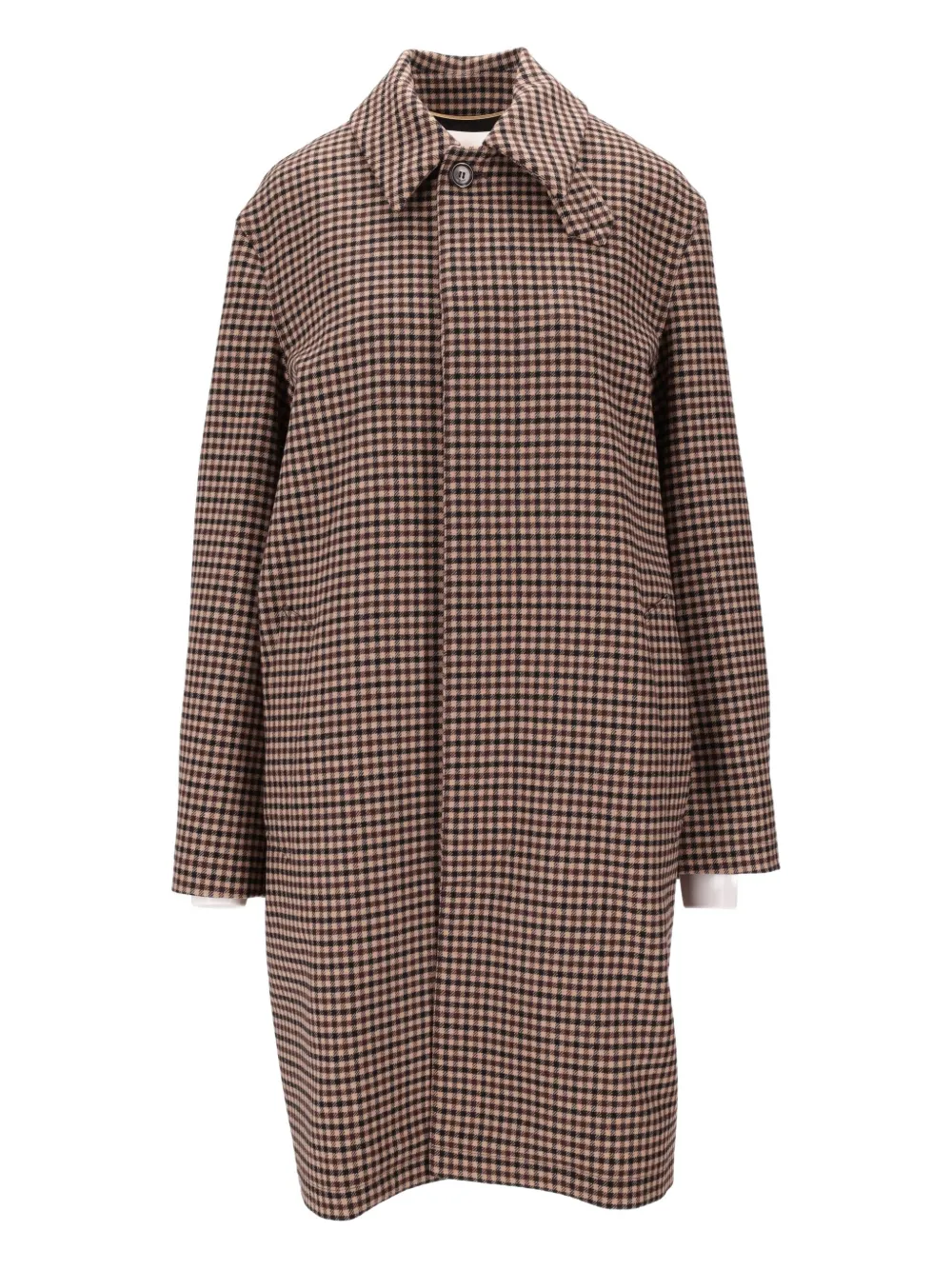 Saint Laurent Vichy checked mac coat | marrón | Image 1