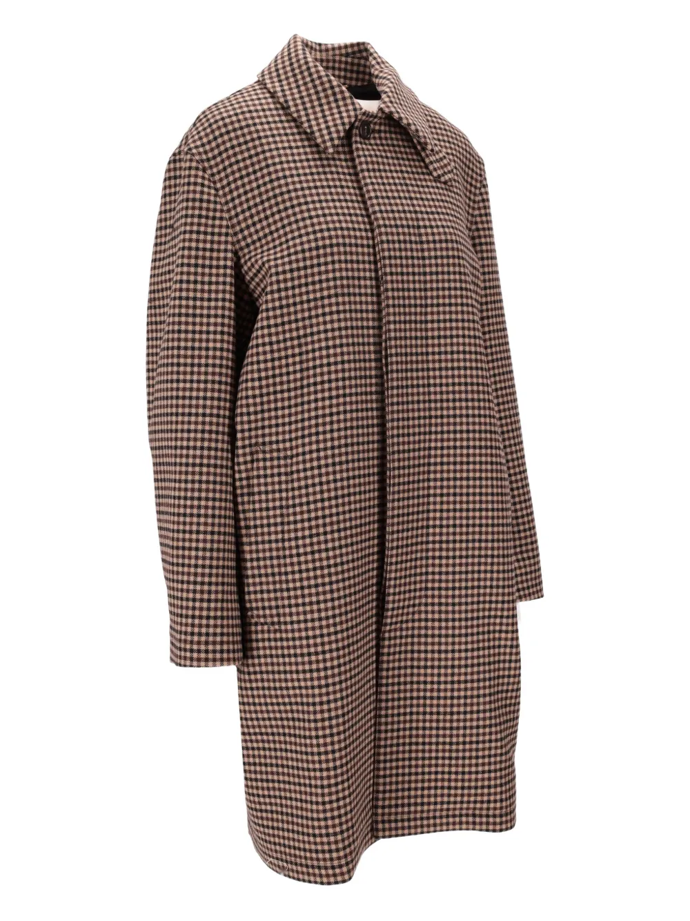 Saint Laurent Vichy checked mac coat Bruin