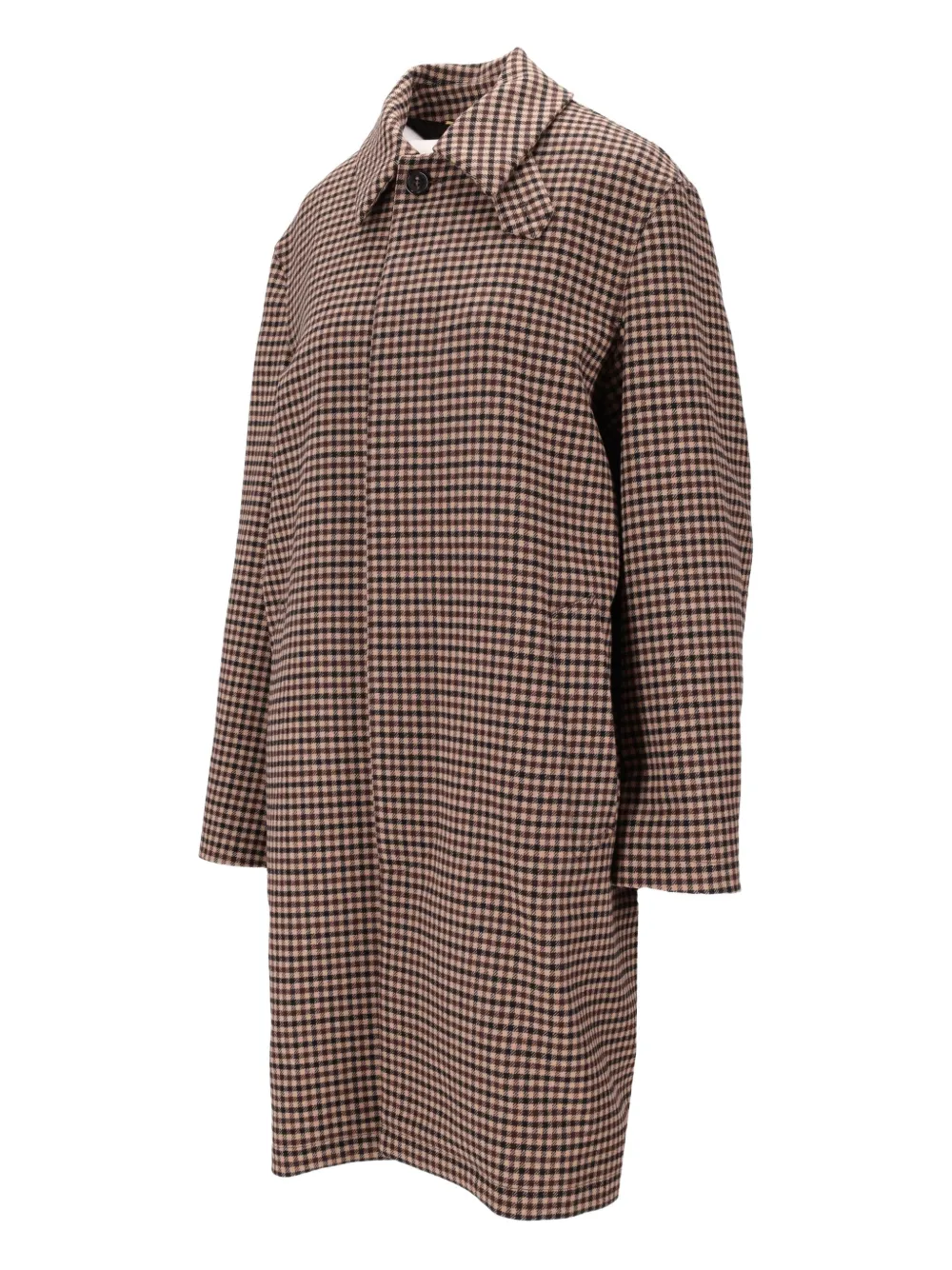 Saint Laurent Vichy checked mac coat Bruin