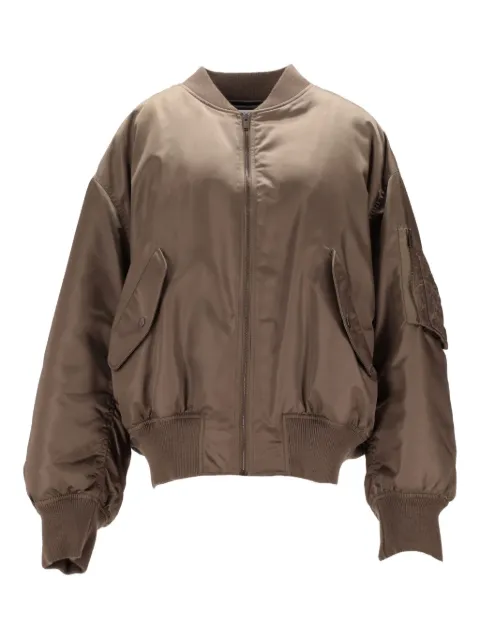 Saint Laurent ruched-detail bomber jacket