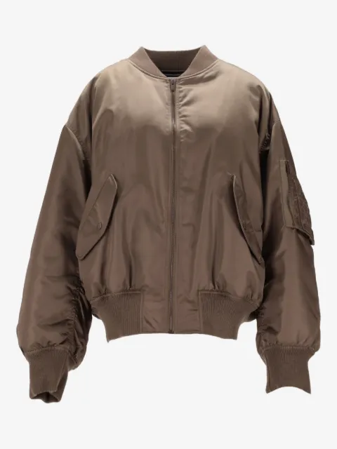 Saint Laurent ruched-detail bomber jacket