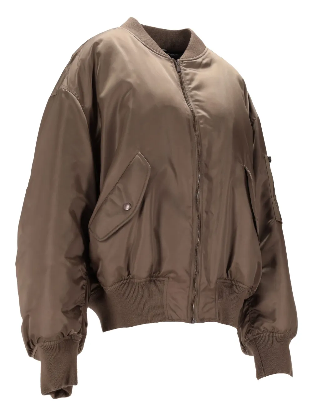 Saint Laurent Bomberjack met ruches Bruin