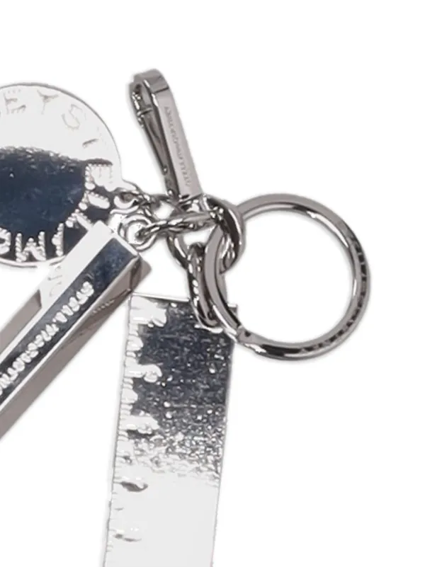 Stella McCartney Stationery Charm Keyring | Silver | FARFETCH