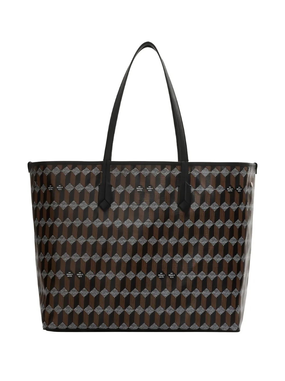 Au Départ No. 55 geometric-print tote bag - Zwart