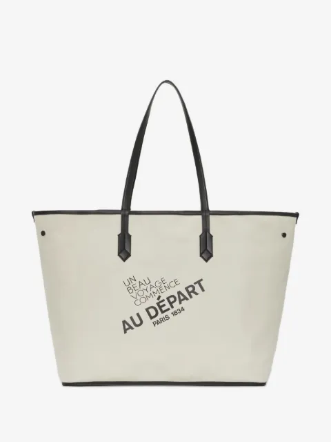 Au Départ No. 55 geometric-print tote bag