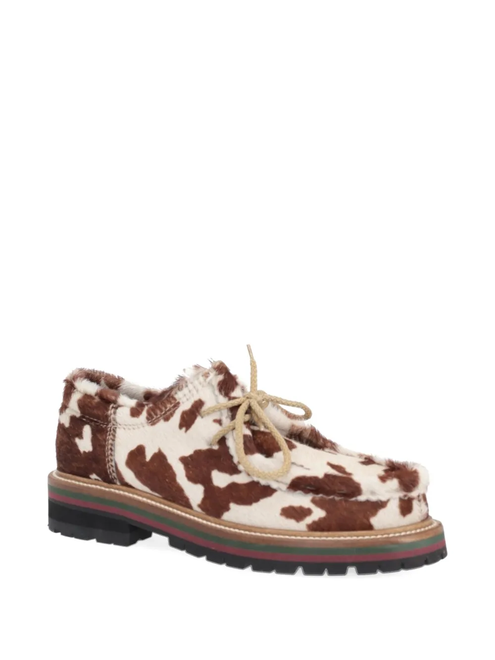 BEKK Derby veterschoenen met print Wit