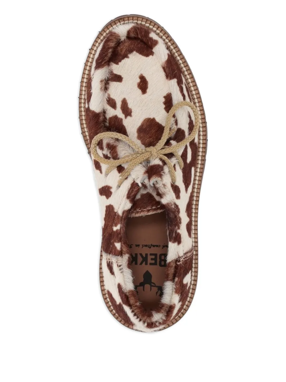 BEKK Derby veterschoenen met print Wit