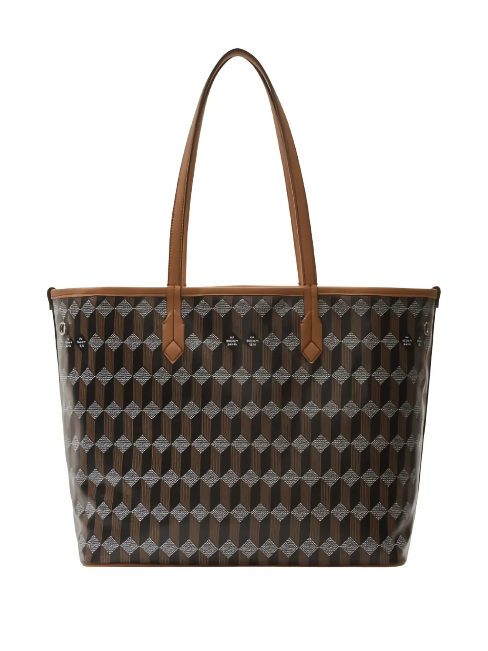 Au Départ No.47 geometric-print tote - Bruin