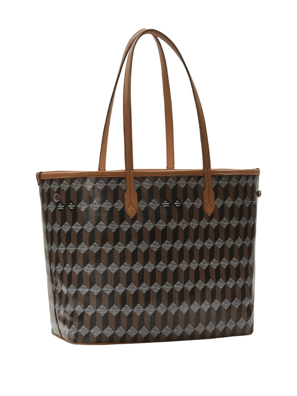Au Départ No.47 shopper met geometrische print Bruin