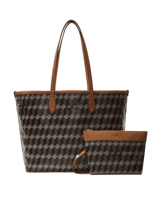 Au Départ No.47 geometric-print tote 