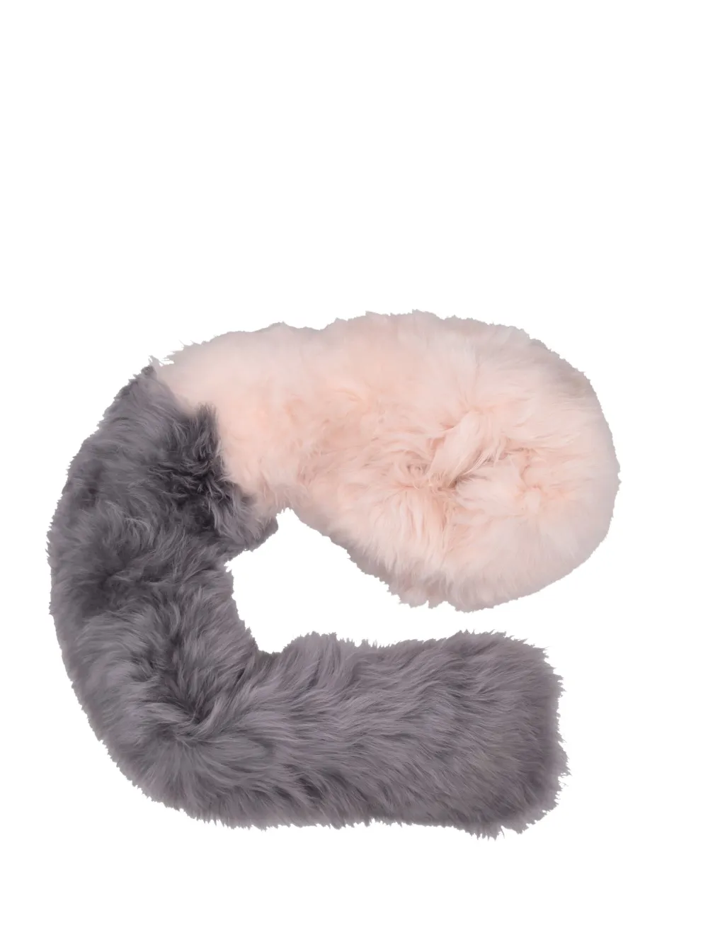 Marni Fur Colourblock Scarf In Multi