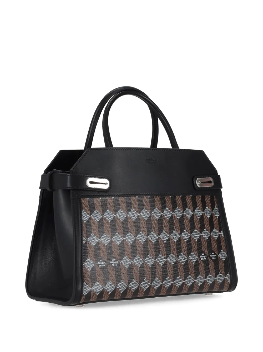 Au Départ Madeleine 30 shopper met handgreep Zwart