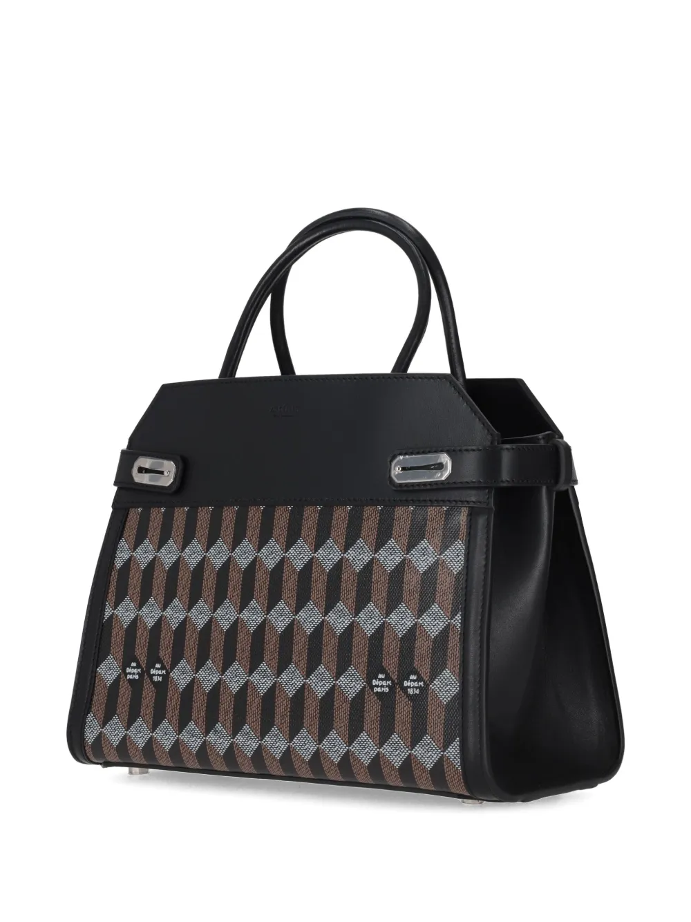 Au Départ Madeleine 30 handle tote bag - Zwart
