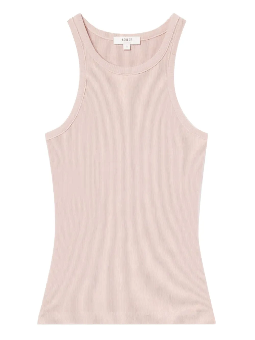Agolde Rayne Ribbed Tank Top In Neutral