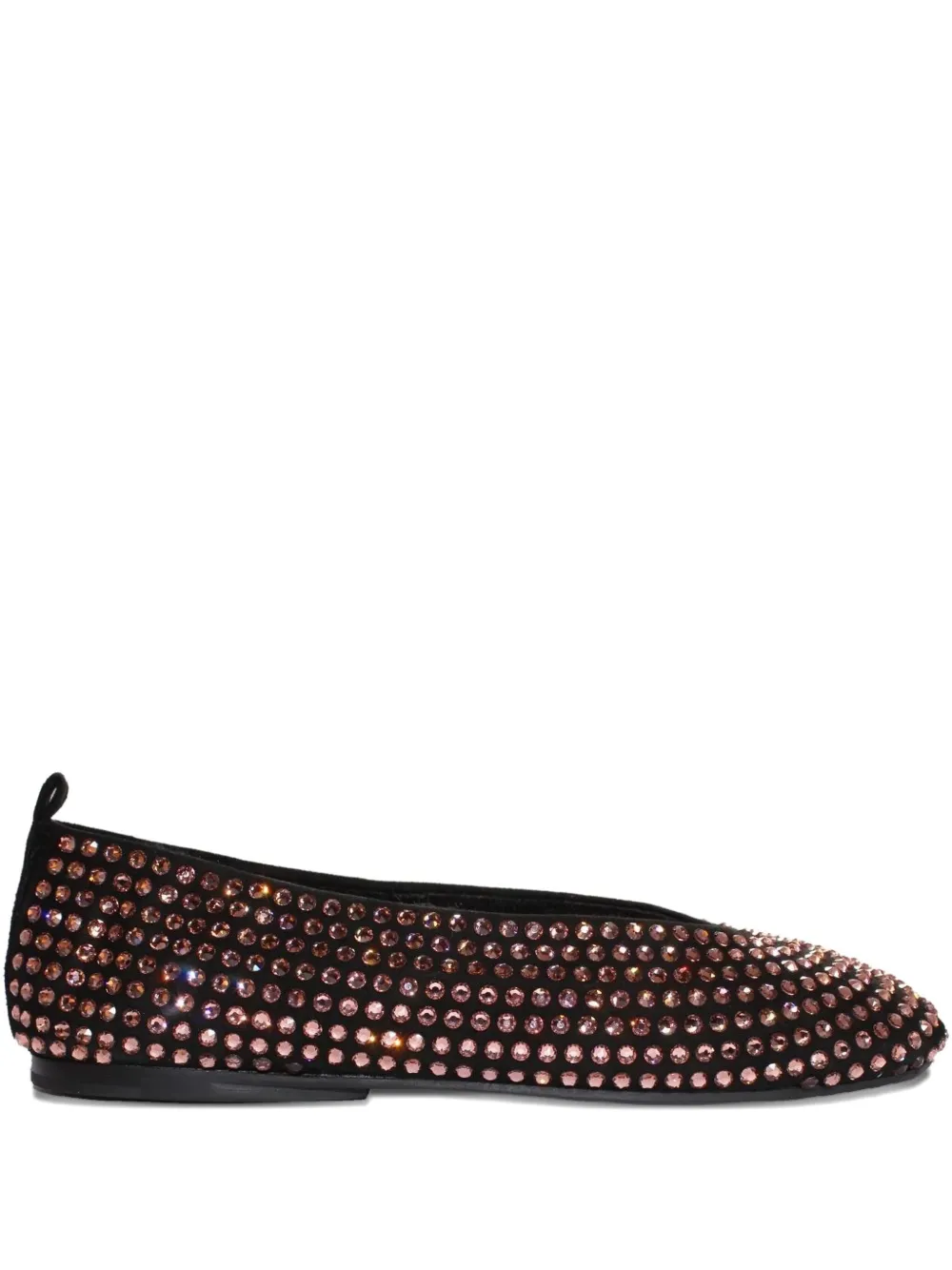 La Rose Crystal-embellished Ballet Flats In Burgundy