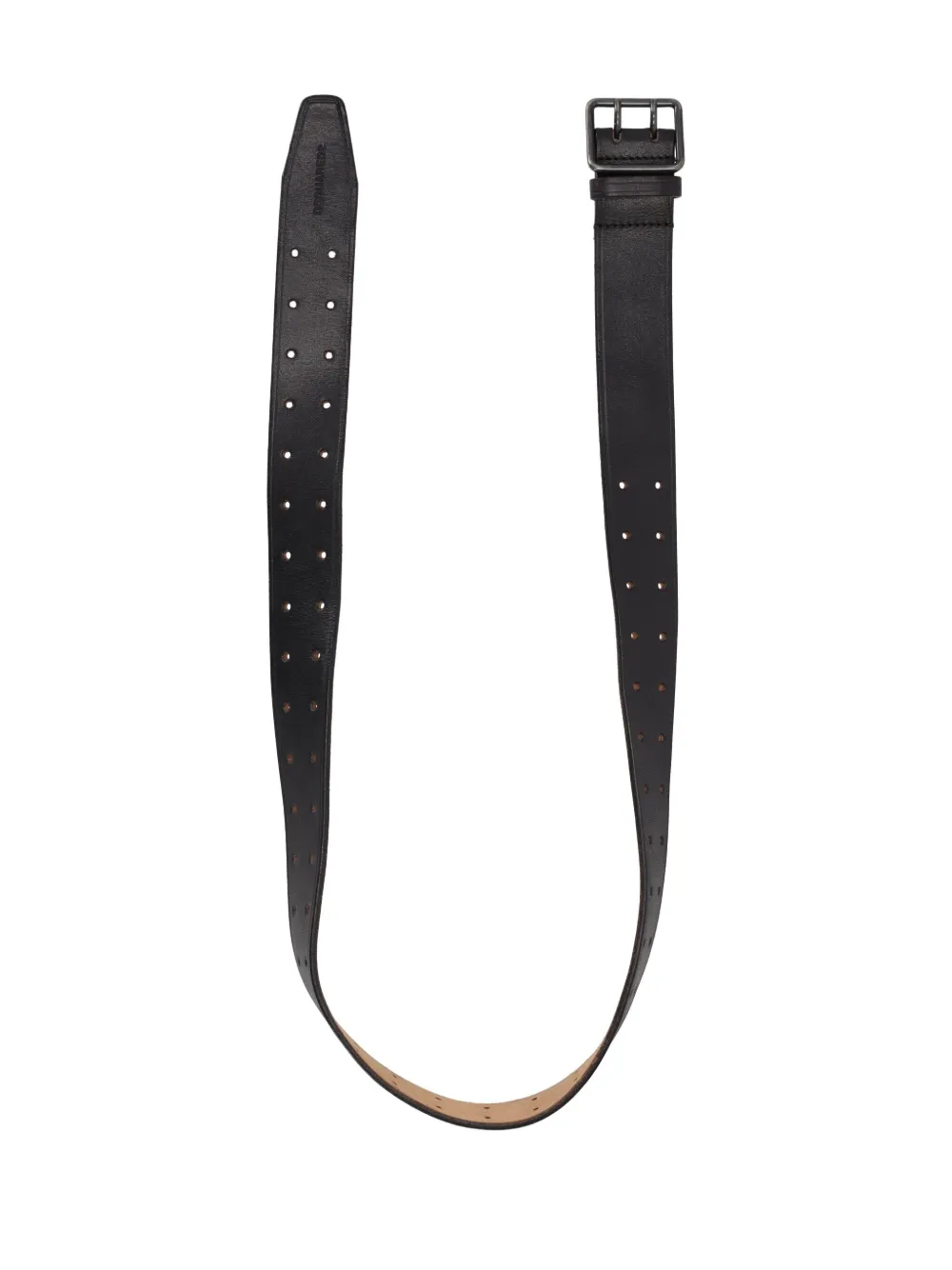 Dsquared2 Perforated Buckle Belts Smooth Finish In Brown