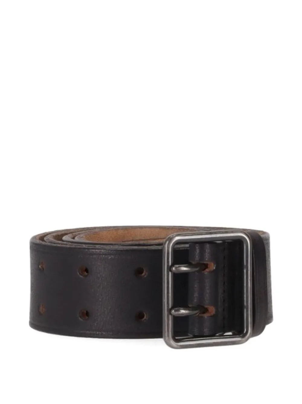 Dsquared2 Perforated Buckle Belts Smooth Finish In Brown