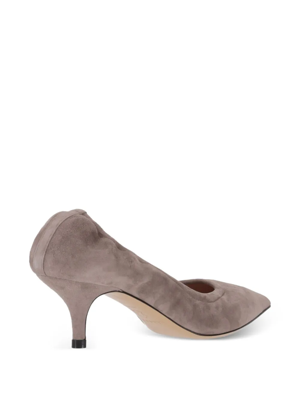 P.A.R.O.S.H. Suède pumps met puntige neus Grijs