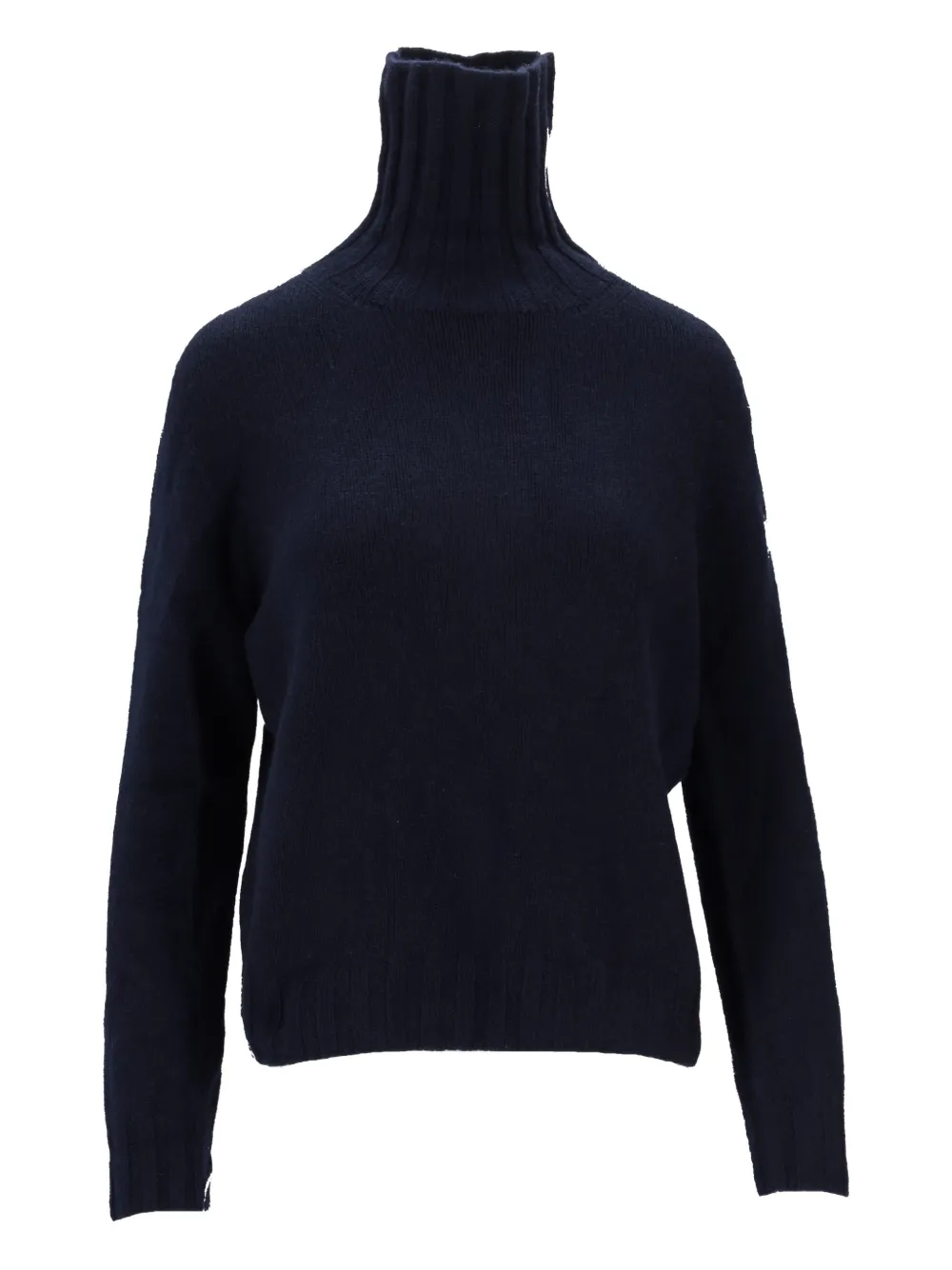 La Rose Roll-neck Sweater In Blue