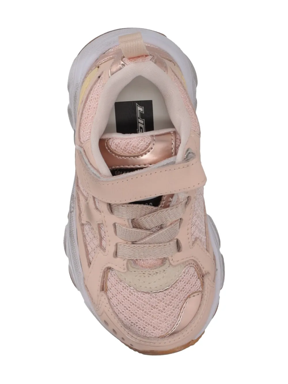 Golden Goose Kids Young Lightstar leather sneakers Roze