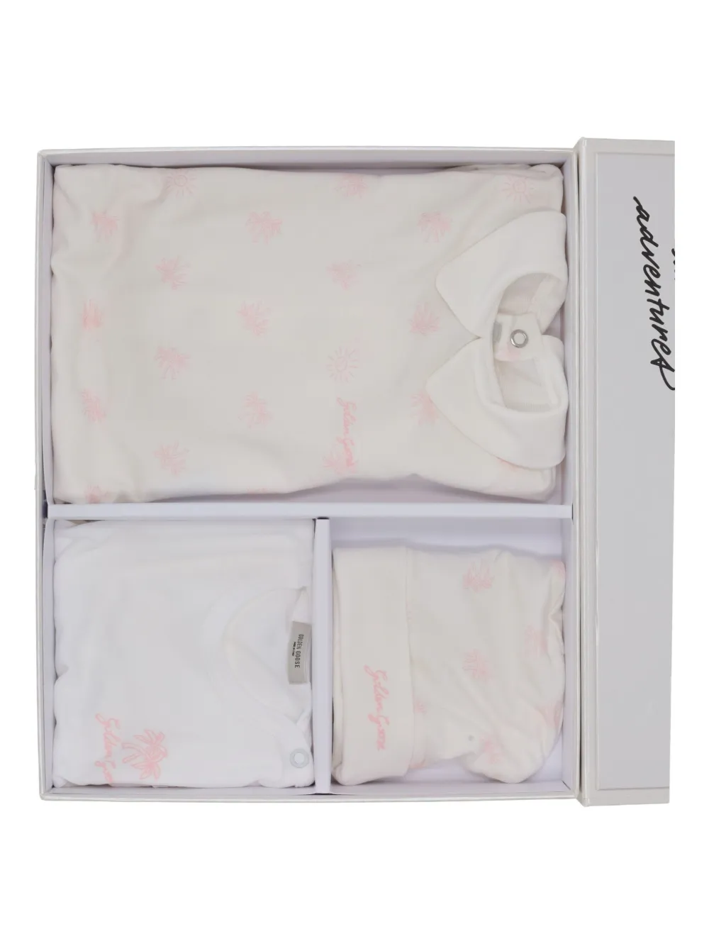 Golden Goose Kids Palms Print Baby Gift Set - Bianco