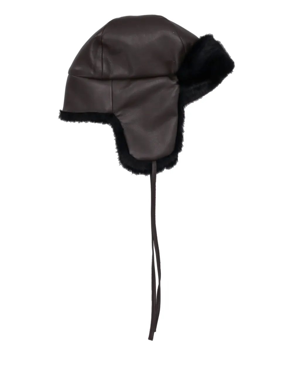 P.a.r.o.s.h Faux-fur Trim Hat In Brown
