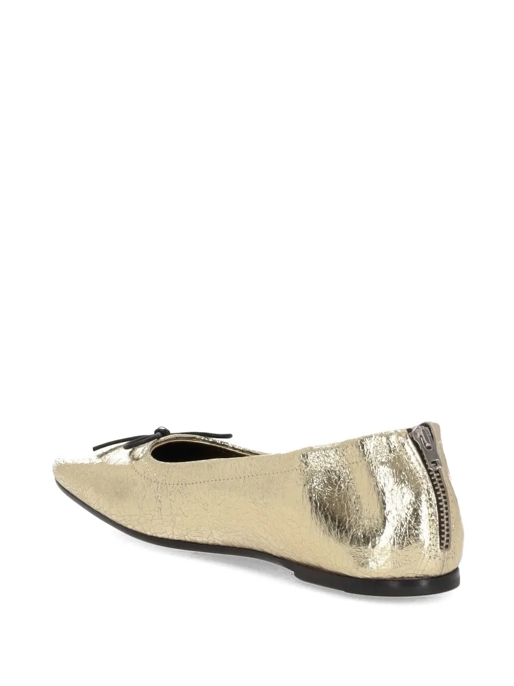 Golden Goose Amy gekreukte ballerina's Goud
