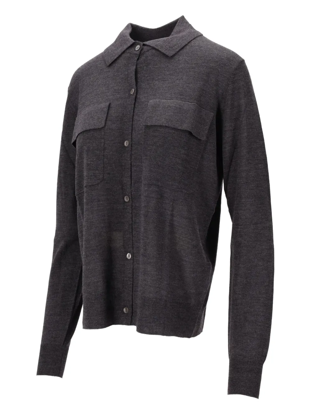 P.a.r.o.s.h Pocket Collared Cardigan In Gray