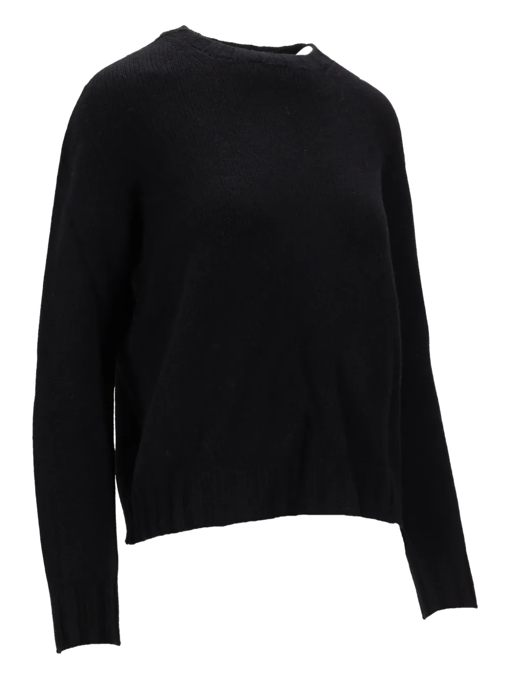 La Rose Crew-neck Sweater In Black