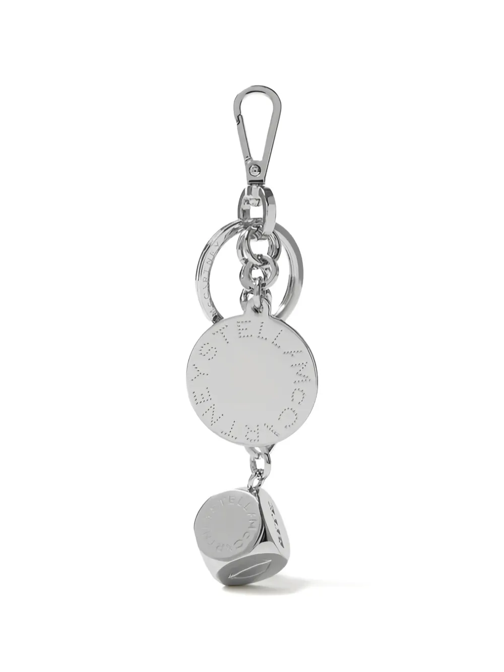 Stella McCartney charm dice-detail keyring - Silber