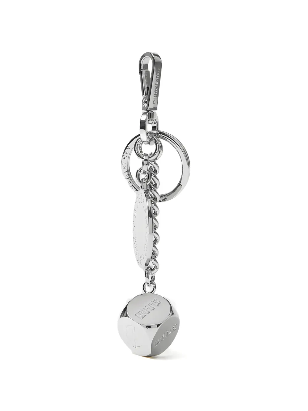  Stella Mccartney Charm Dice-detail Keyring - Silver 