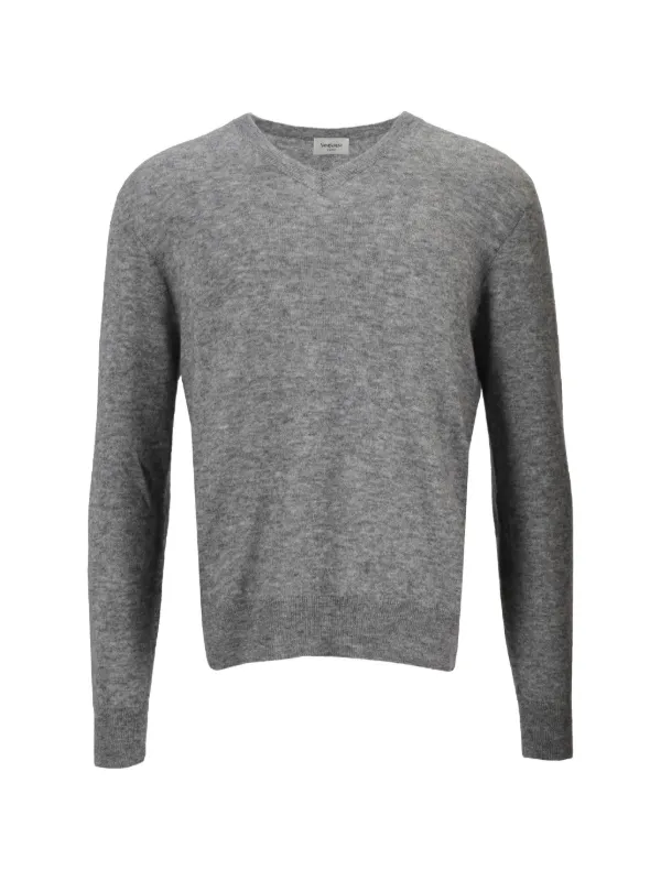 Saint Laurent V-neck Knitwear in Grey