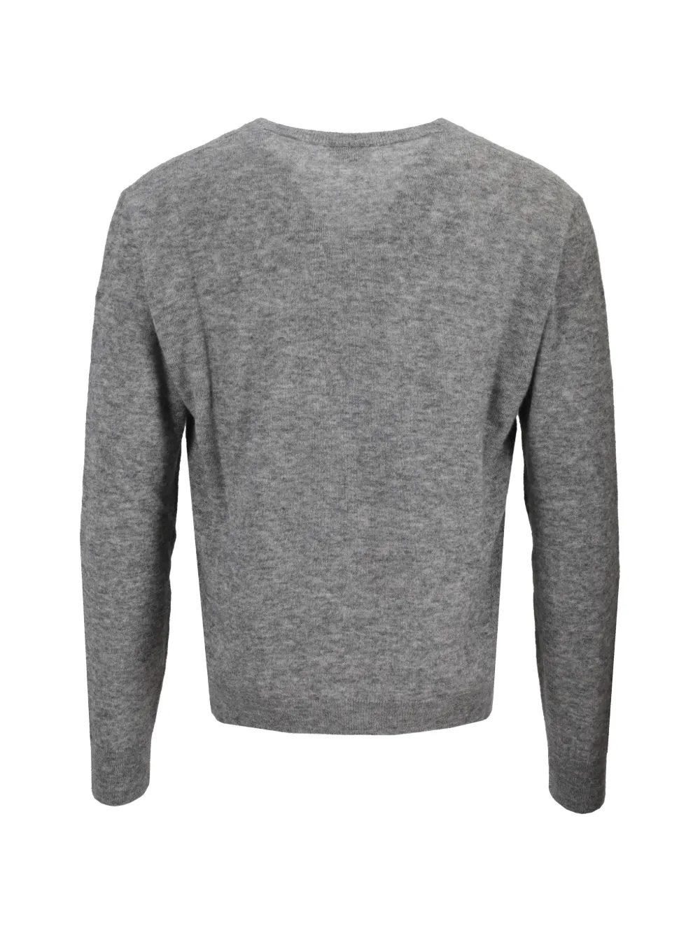 Saint Laurent Gebreide trui met V-hals Grijs