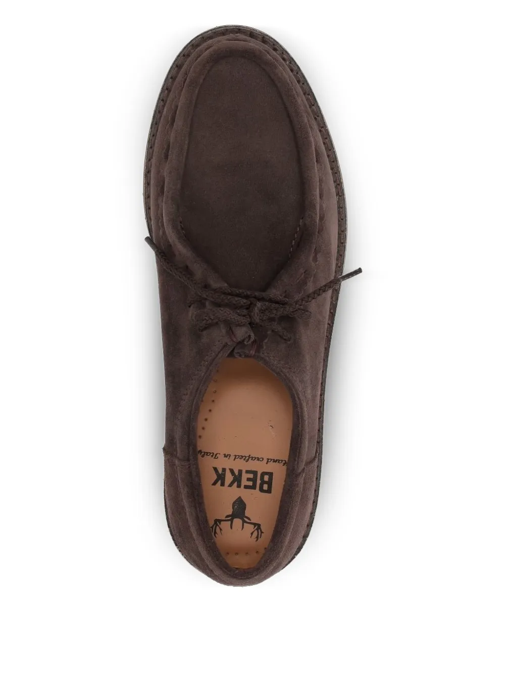Bekk Fondo Roccia Suede Derby Shoes In Brown