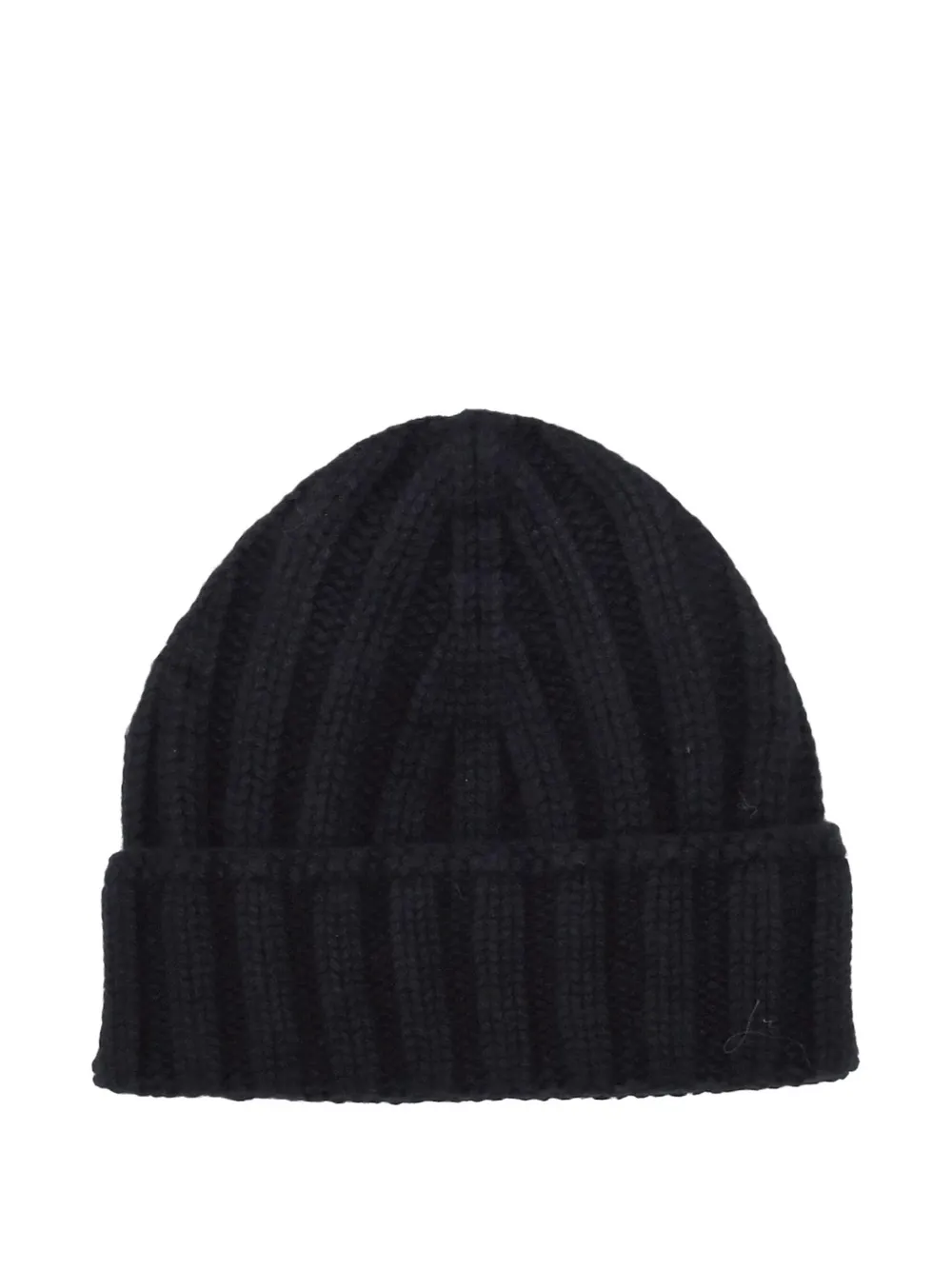 La Rose Ribbed Beanie In Black