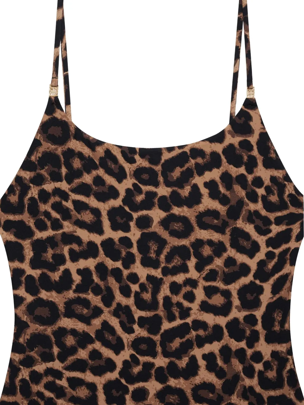 Anine Bing Leopard-print Swimsuit In Brown
