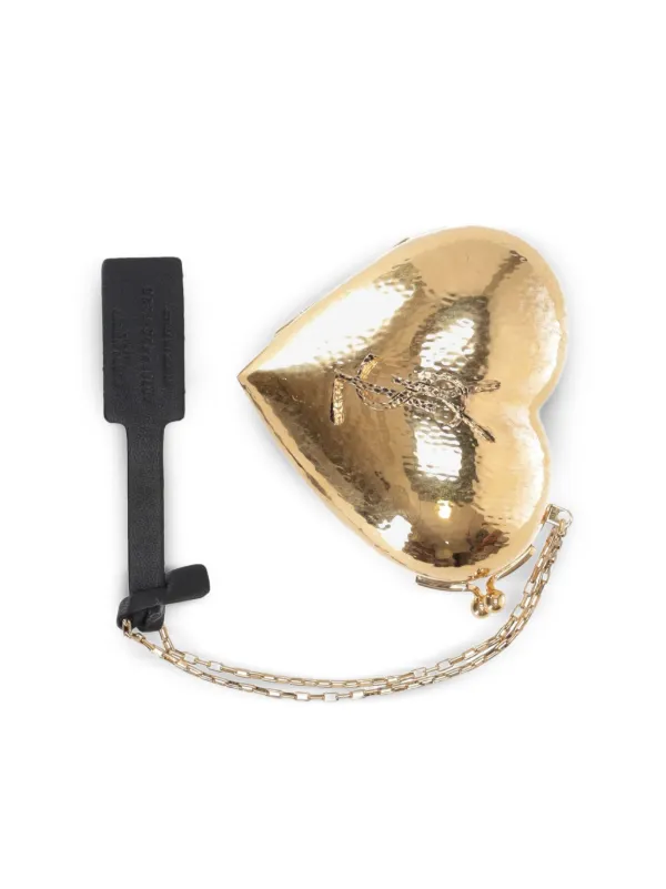Saint Laurent Heart Mini Bag in Gold
