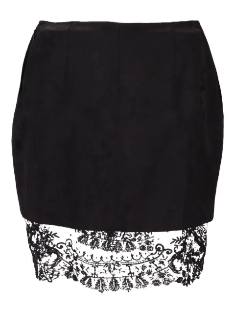 Saint Laurent lace-trim mini skirt