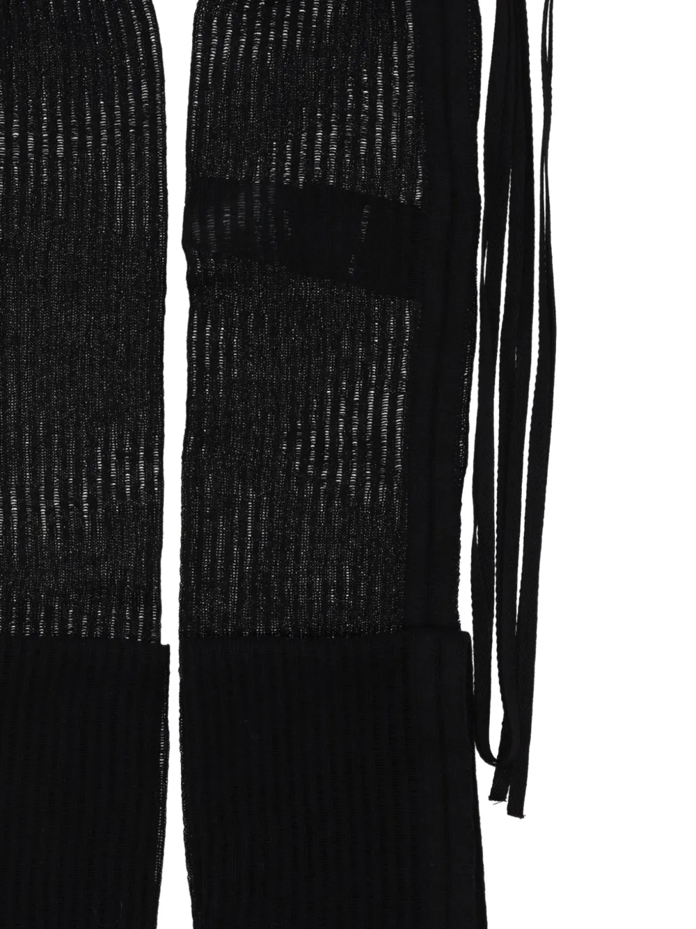Ann Demeulemeester Geribbelde beenwarmers Zwart