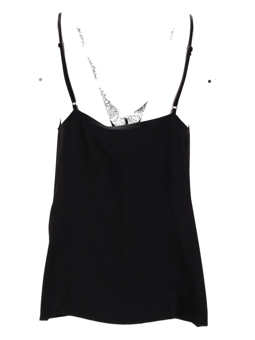 Stella Mccartney Reversible Satin Lace Trim Camisole In Black
