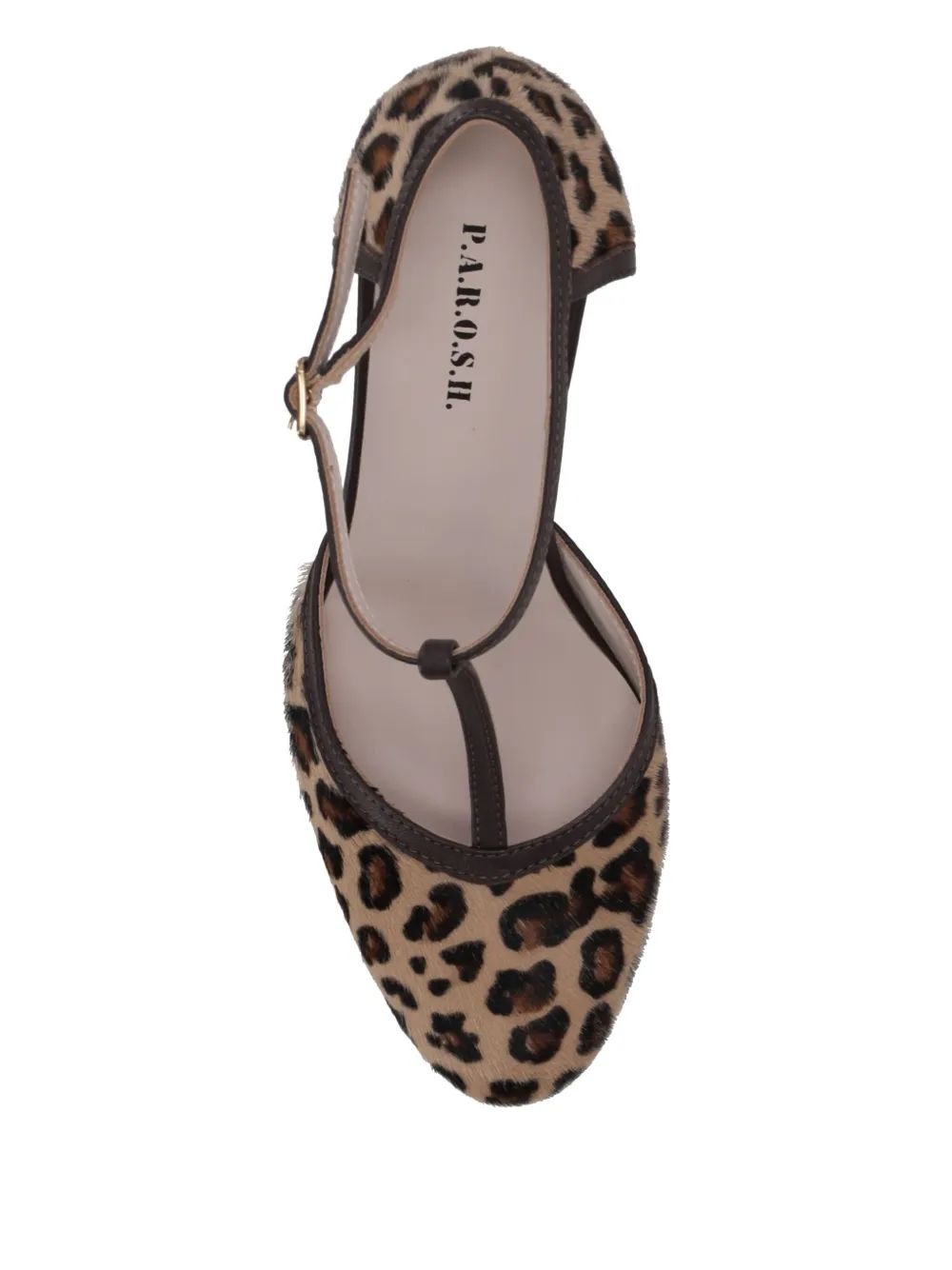 P.a.r.o.s.h Leopard Print Round Toe Heels In Animal Print
