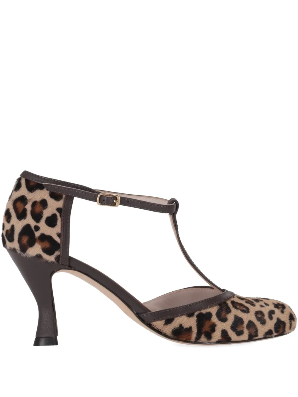 P.a.r.o.s.h T-strap Animal-print Pumps In Neutral
