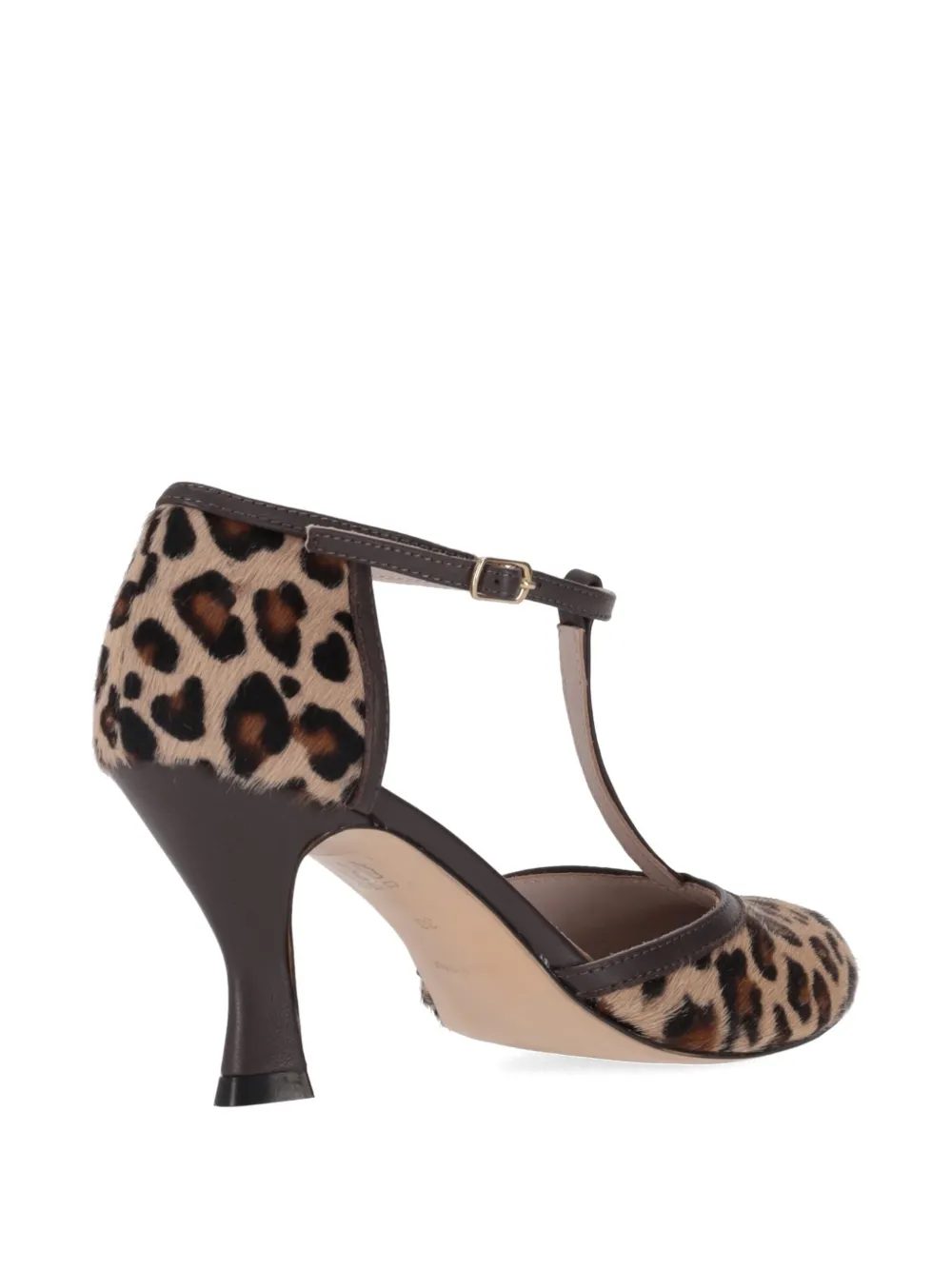 P.a.r.o.s.h Leopard Print Round Toe Heels In Animal Print
